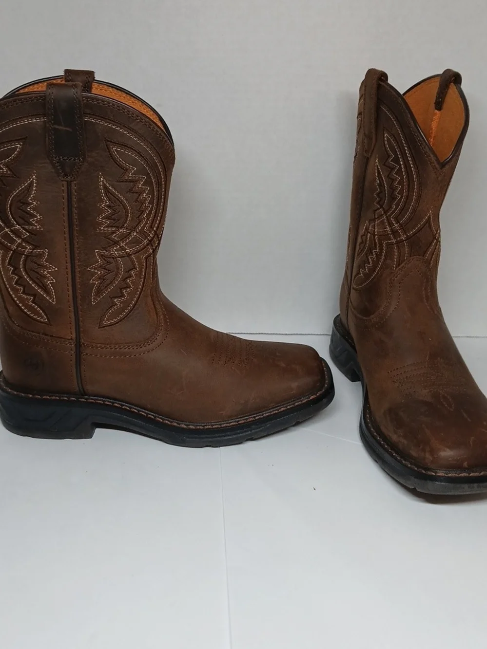 Ariat WorkHog XT Coil Western Boots Youth Size 3 Brown Leather Shoes 10042412